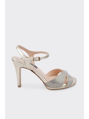 Derinet Bilekten Bantlı Kadın Abiye Ayakkabı