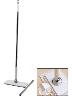 Kont Otomatik Bez Değiştiren Mop Sap Çek=bez Bırak - Sap It=bez Tut 360° BAŞLIK=9.5X25CM- SAP:115CM (5067)