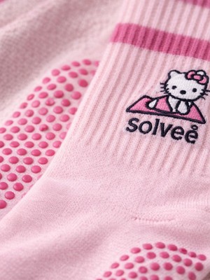 Solvee Collection Hellokity Pilates Kaydırmaz Taban Çorap
