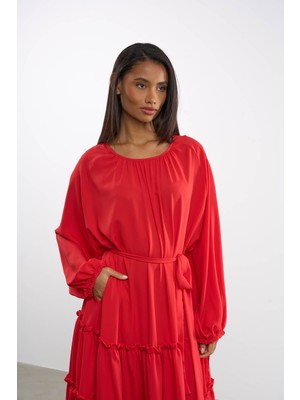 HANIQA Fırfırlı Elbise