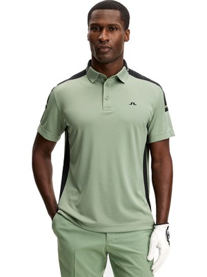 J.lindeberg Erkek Bo Polo T-Shirt Helge Green 14658M286
