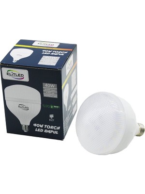 İlanib Ticaret Elitled El-02 12/24 40W Torch LED Bulb Ampul Beyaz - 6400K E27 4400 Lümen 20.000 Saat Ömür (5567)