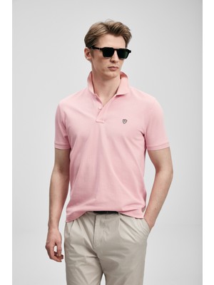 Lufian Laon Smart Erkek Polo Tişört Pembe