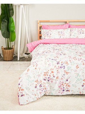 Rasel Tekstil Alice  Pamuklu Çift Kişilik Çiçekli Nevresim Seti  200X220 cm