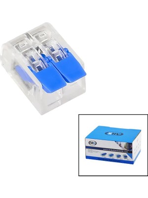 İlanib Ticaret 100 Adet 2 Li 2x2.5 Kablo Geçmeli Mandallı Buat Klemensi (5567)