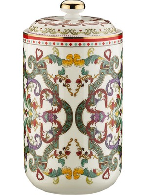 LuckyArt Velora Bone 21 cm Kavanoz Çok Renkli 1 Adet 1200 ml Şık Tasarım ile Mükemmel Saklama