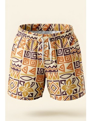 Modanino Erkek Çocuk Deniz&havuz Şortu-Fermuar Cepli ve Desenli 4-15 Yaş 12612B