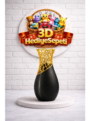 3D Hediye Sepeti Voronoi Vazo