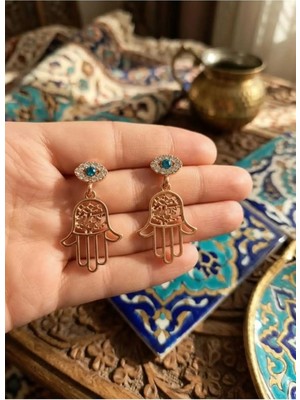 Fatma Ananın Eli Rose Küpe