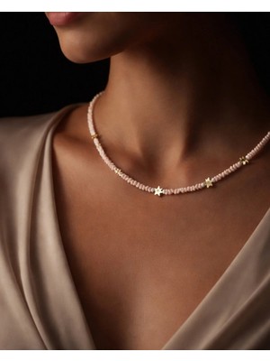 El Yapımı Doğal Taş Boncuk Kolye