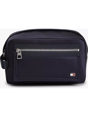 Tommy Hilfiger Erkek Fermuar Kapama Kısa Deri Kulp Lacivert El Çantası AM0AM14111-DW6