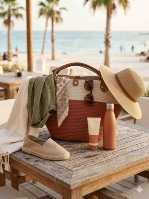 Nesdesing Hasır Plaj Çantası