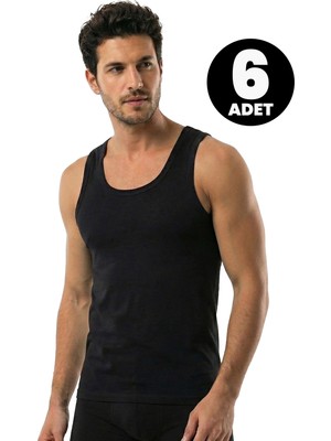 Öts 6'lı Erkek Atlet Likralı Esnek (%96 Pamuk - %4 Elastan)