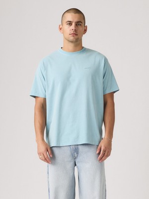 Levi's Red Tab Vıntage Erkek Mavi Bisiklet Yaka T-Shirt A0637-0180