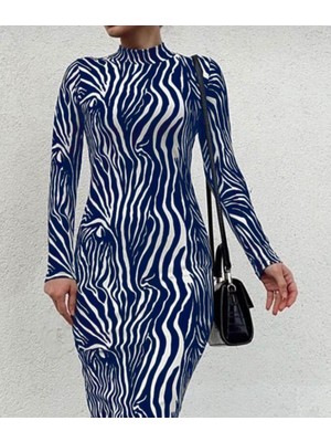 Amorluxe Kadın Uzun Kollu Mikro Midi Elbise