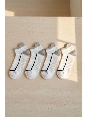 Bony Socks Erkek 4'lü Spor Step Çorap Siyah Mix