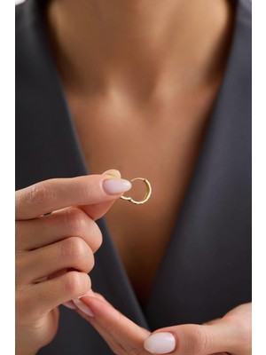 Arpaş 14 Ayar Desenli Altın Küpe