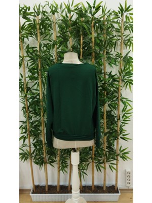 Amorluxe Kadın Uzun Kollu Bisiklet Yaka Viskon Iki Iplik Bluz