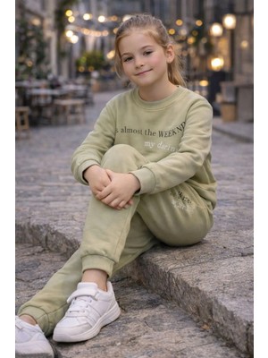 GMG Collection Baby Kız Çocuk Sweatshirt-Yüksel Bel Eşofman Takım
