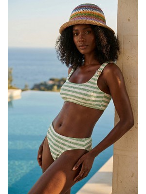 Bony Socks Kadın Renkli Hasır Şapka Camel