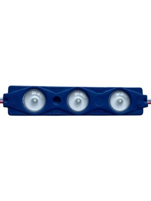 12 Volt Turkuaz 1,5 Watt 3 Lü Büyük Lensli 2835 Reklamcı Modül (10 Adet)
