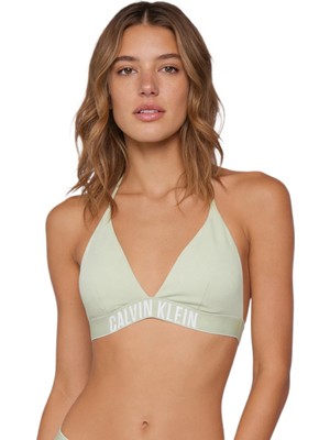 Calvin Klein Kadın Haki Boyundan Bağlamalı Üçgen Bikini Üstü LV00Q61222