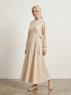 Miostil Kuşak Toka Detay Elbise-Taş