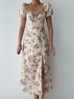 Amorluxe Zeze Balon Kol Elbise