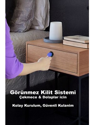 DMC Rfıd Kartlı Görünmez Dolap Kilidi - Mobilya ve Ofis Için Gizli Güvenlik Kilidi Akıllı Elektronik Kol