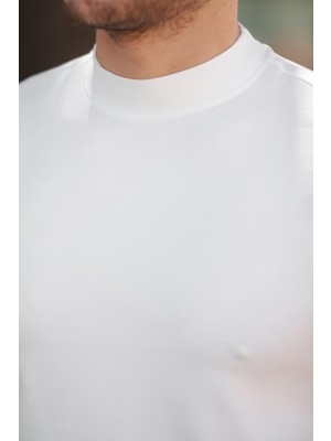 Amorluxe Erkek Yarım Balıkçı Yaka Kısa Kollu T-Shirt