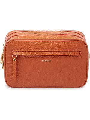 Tergan Turuncu Hakiki Deri Kadın El Çantası - S26Y1BC80361-J35
