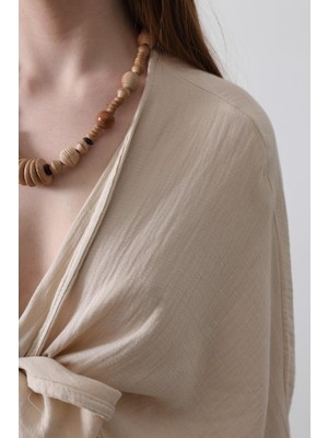 Amorluxe Bluz - Bej