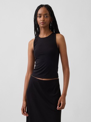 Gap Kadın Siyah Crop Halter Tank Top