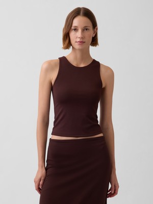 Gap Kadın Kahverengi Crop Halter Tank Top