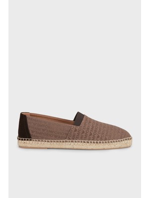 Emporio Armani Logo Baskılı Jakarlı Espadril Erkek Ayakkabı EM005853 AF25529 M6349