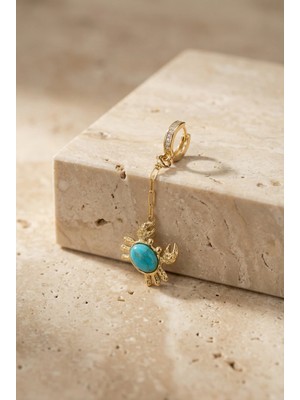 Bony Socks Taşlı Yengeç Bikini Charm Gold