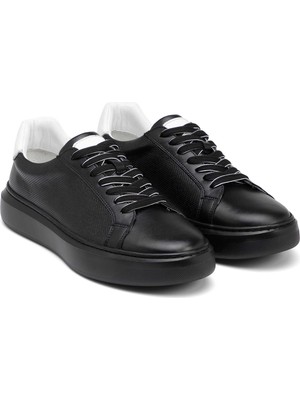Tergan Siyah Hakiki Deri Erkek Sneaker - E26I1AY57736-A23