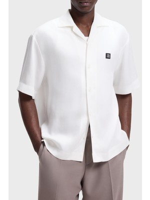 Hugo Oversize Fit Logolu Klasik Yaka Kısa Kollu Gömlek Erkek Gömlek 50560593 102