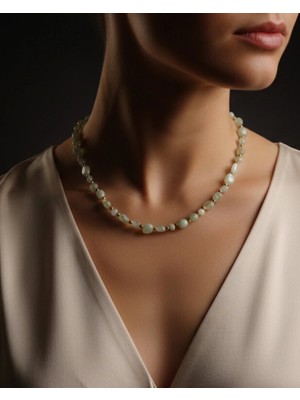 Anjelit Yeşil Doğal Taş Kolye