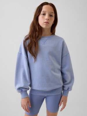 Gap Kız Çocuk Açık Mavi Vintagesoft Oversized Tunik Sweatshirt
