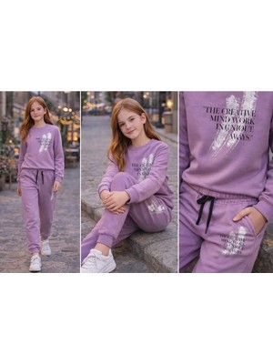 GMG Collection Baby Kız Çocuk Sweatshirt-Yüksel Bel Eşofman Takım