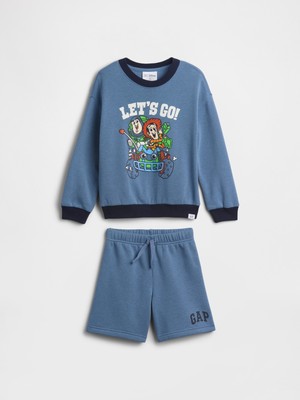 Gap Erkek Bebek Koyu Mavi Disney Two-Piece Sweat Set