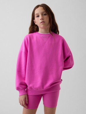 Gap Kız Çocuk Pembe Vintagesoft Oversized Tunik Sweatshirt