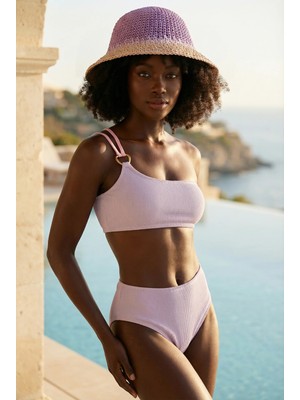 Bony Socks Kadın Örgü Hasır Şapka Lila