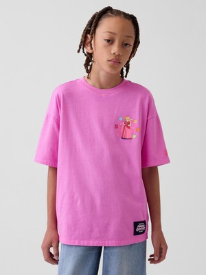 Gap Erkek Çocuk Pembe Süper Mario Relaxed Grafik Baskılı T-Shirt
