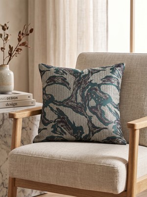 Ravello Home Premium Seri Soyut Desenli Dokuma Kumaş Kırlent Kılıfı