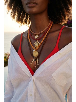 Bony Socks Kadın Charmlı 4'lü Kolye Seti