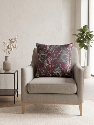 Ravello Home Premuım Özel Seri Palmiye Desen Çift Taraflı Kırlent Kılıfı