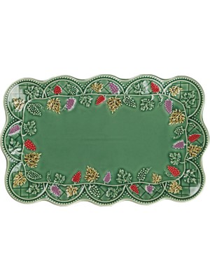 LuckyArt Vinea Seramik Yeşil Sunum Tabağı 36 cm