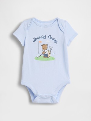 Gap Bebek Açık Mavi First Favorites Organik Pamuk Bodysuit